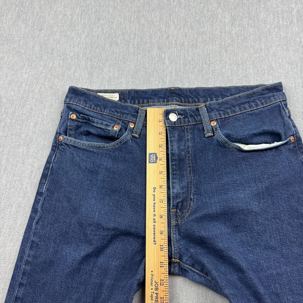 Levis Jeans Mens 34‎ Dark Blue 512 Wash Denim Slim Taper Premium Zip Fly Classic